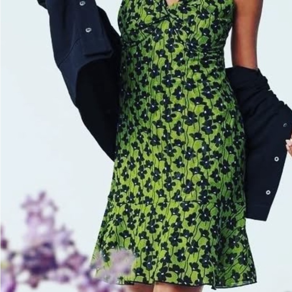 CAbi reversible Dress Black & White Zebra on one side. green on other side. - Picture 9 of 9